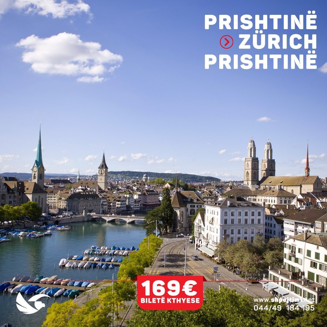 Fluturoni nga Prishtina për në Zurich