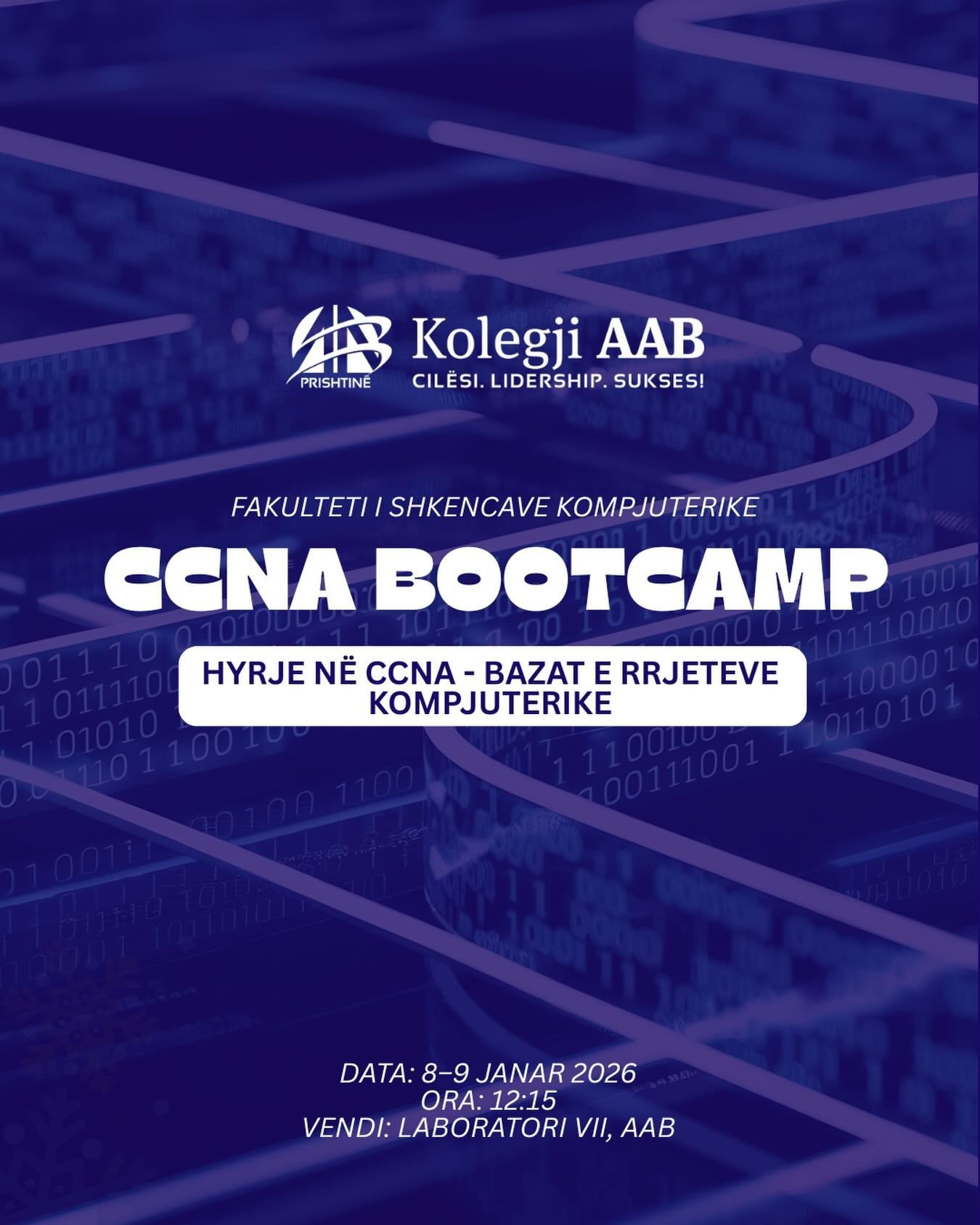 Fakulteti i Shkencave Kompjuterike organizon CCNA Bootcamp