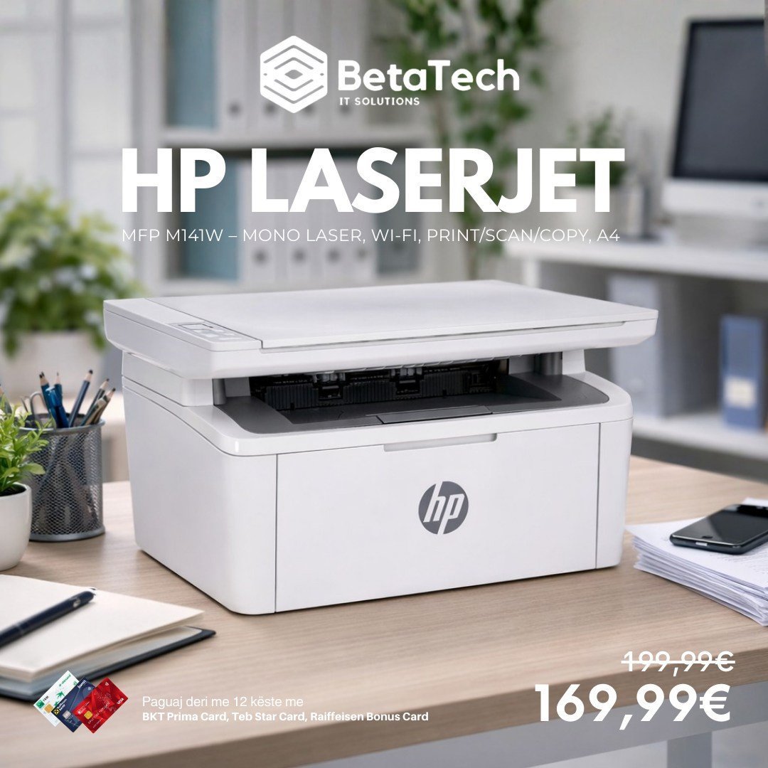 HP LaserJet MFP M141w – printer bardh e zi
