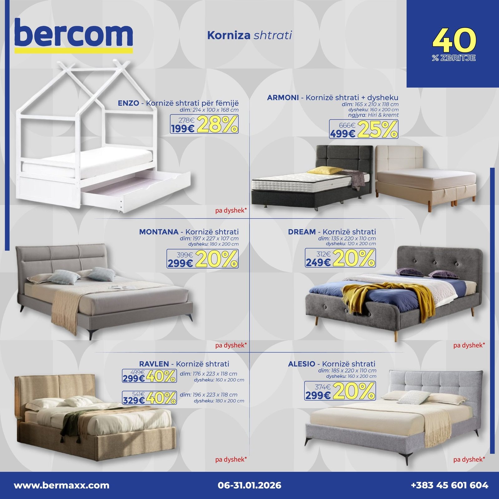 Nga mobiliet moderne për dhomën e ditës dhe dhomën e gjumit