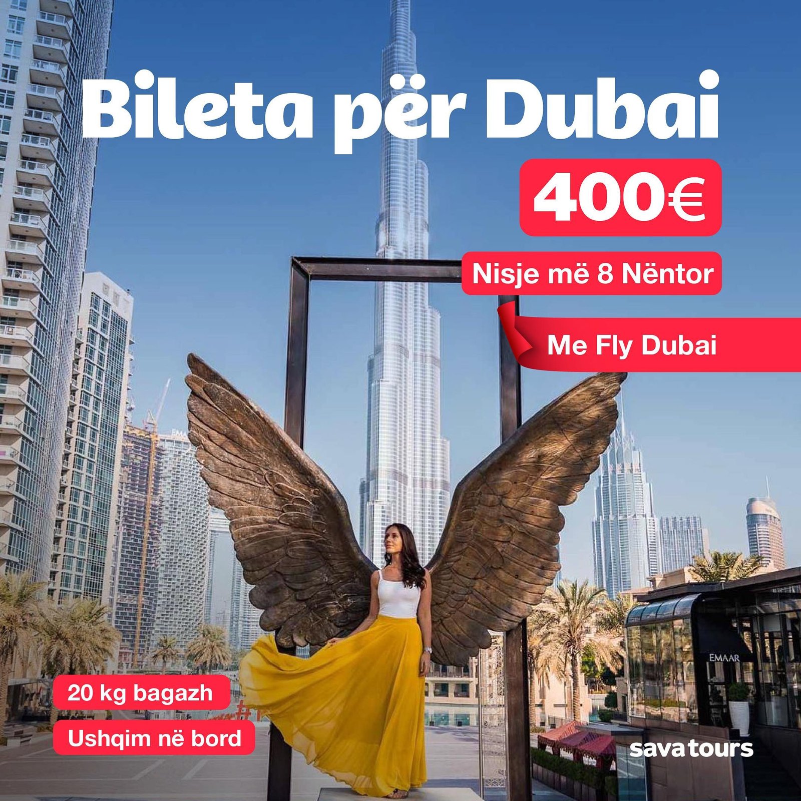 Superofertë!  Bileta me Fly Dubai vajtje ardhje