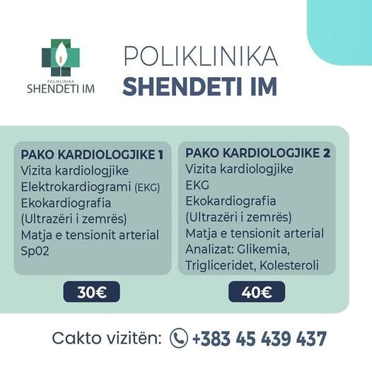 Pakot Kardiologjike në Poliklinikën "Shendeti im"