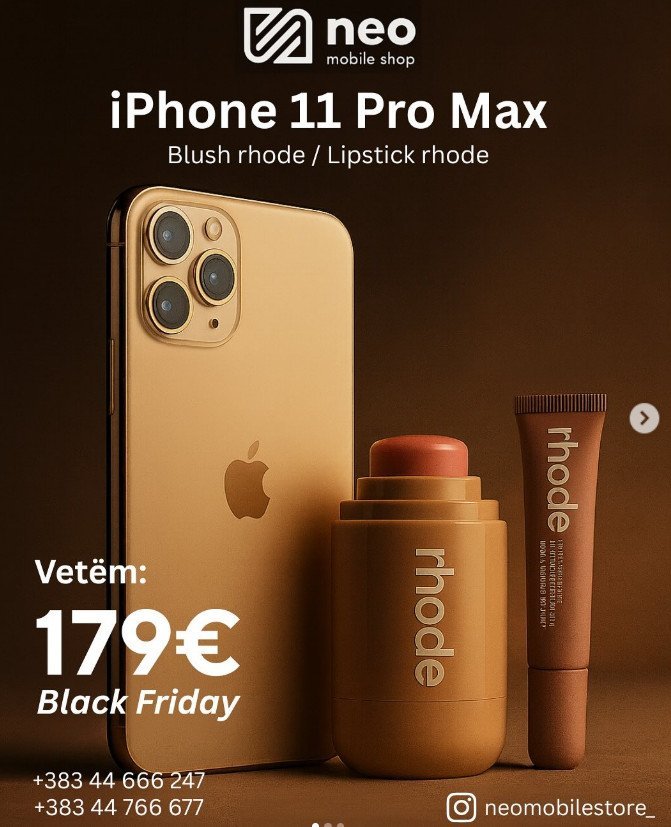 iPhone 11 Pro Max + Rhode Makeup Set