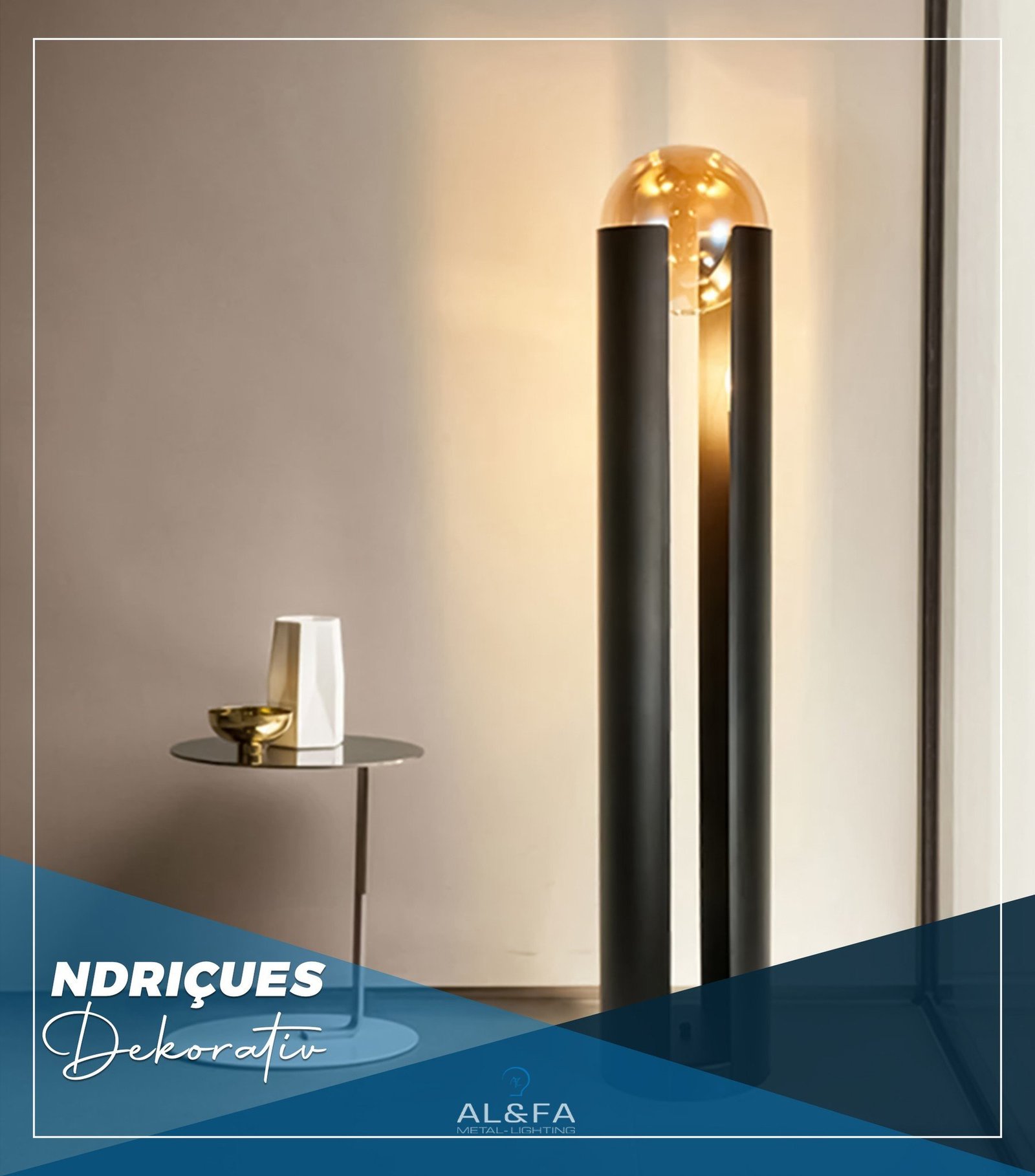 Llambë dekorative moderne me dizajn minimalist