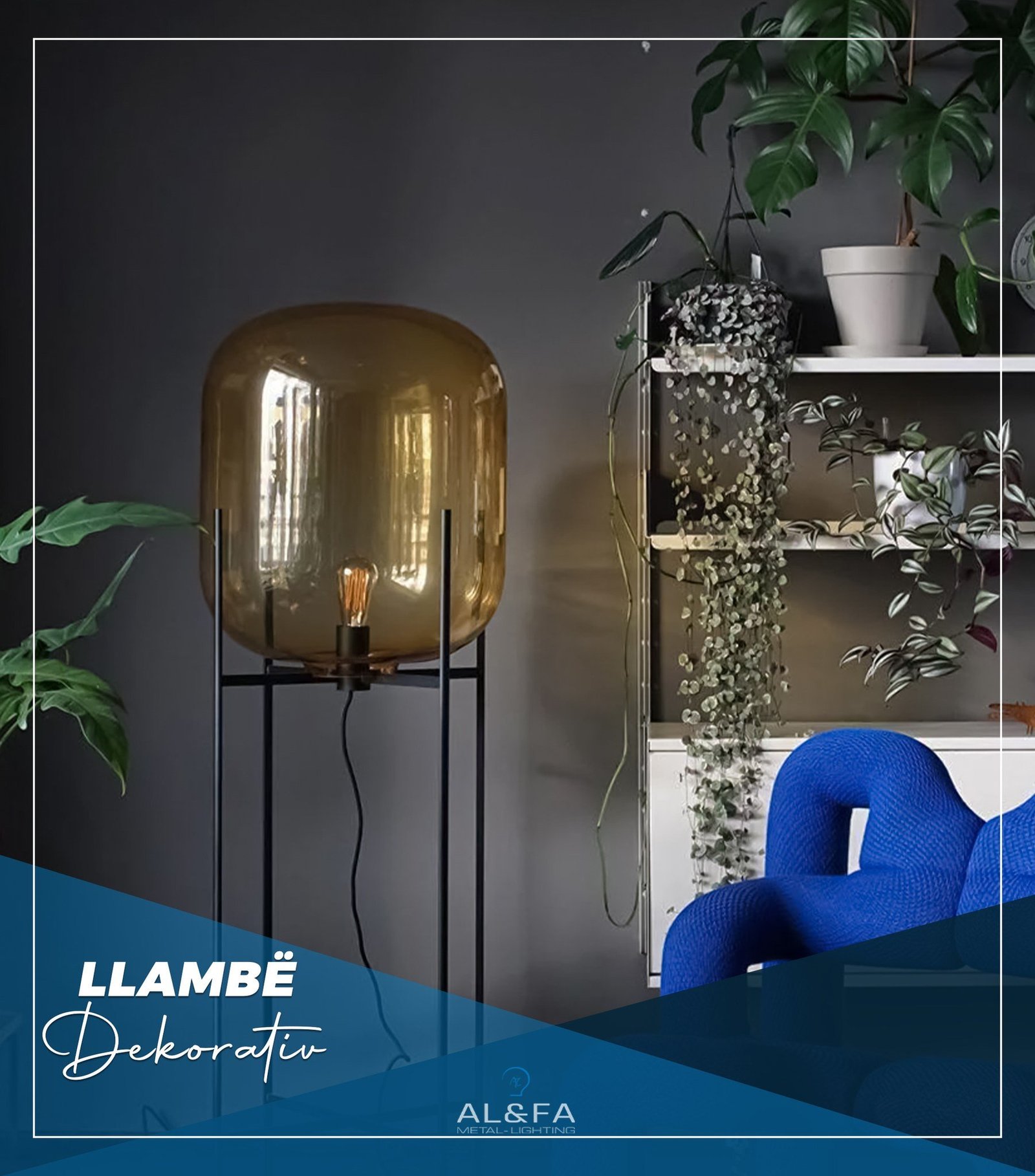 Llambë dekorative elegante me dizajn modern