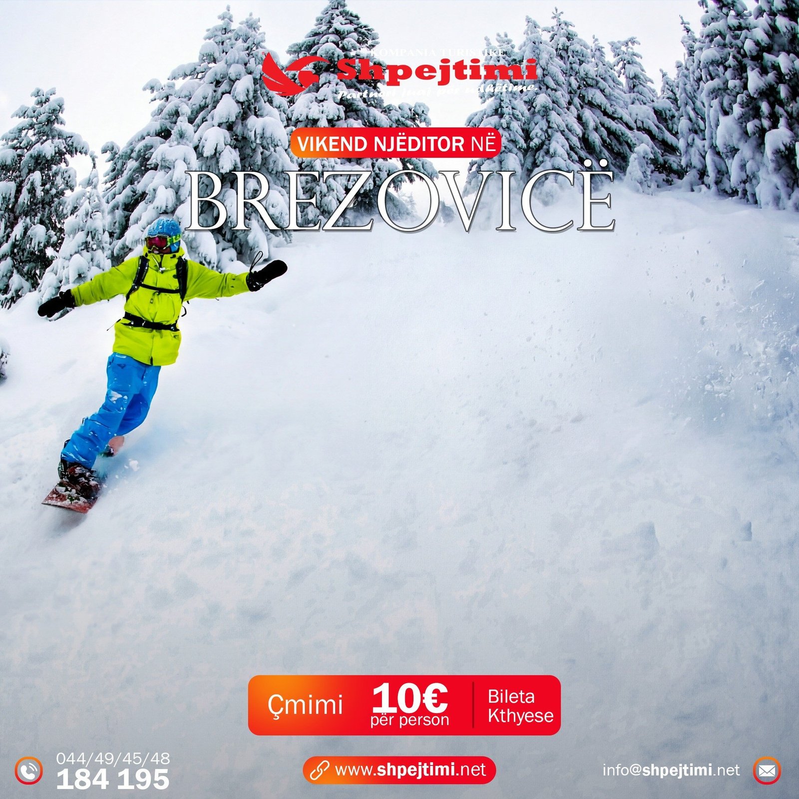 Koha për skijim në BREZOVICË