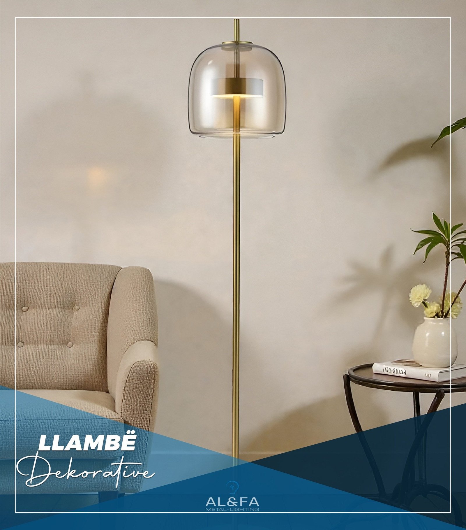 Llambë dekorative elegante me dizajn modern