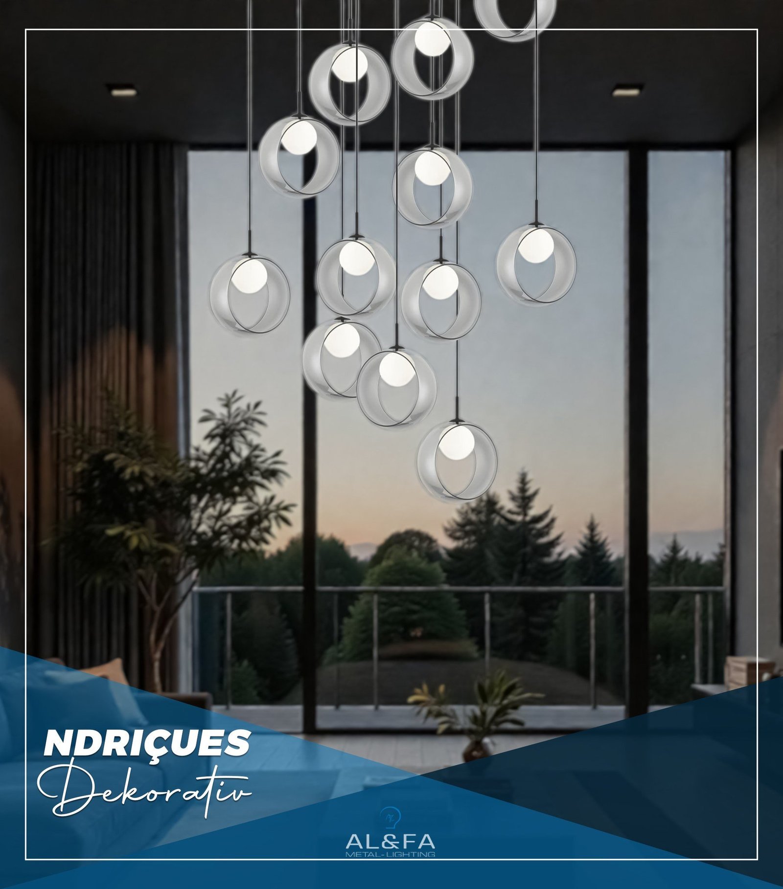 Ndriçues dekorativ modern me dizajn elegant