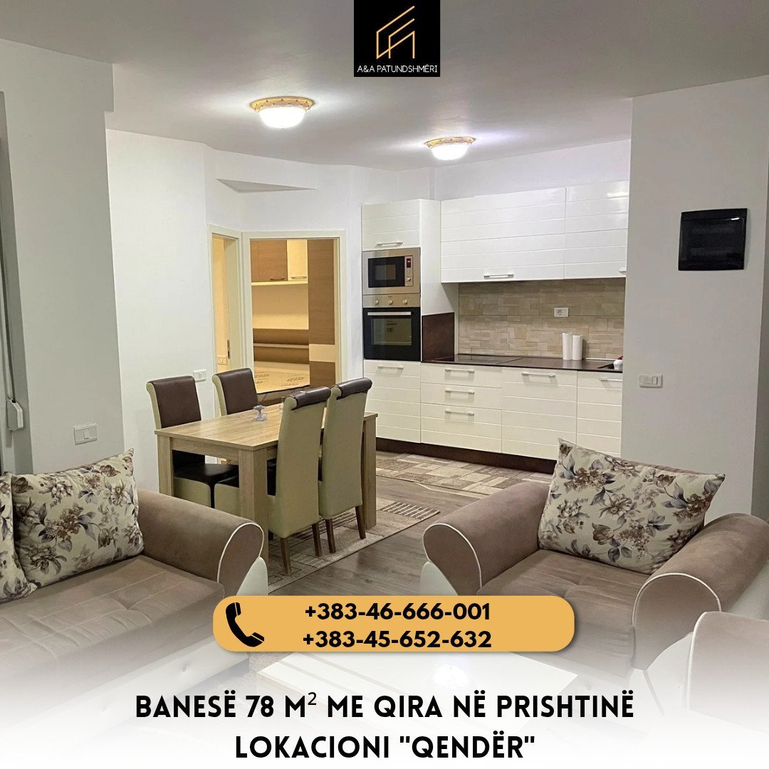 Banesë 78m² me Qira Prishtinë/Qendër