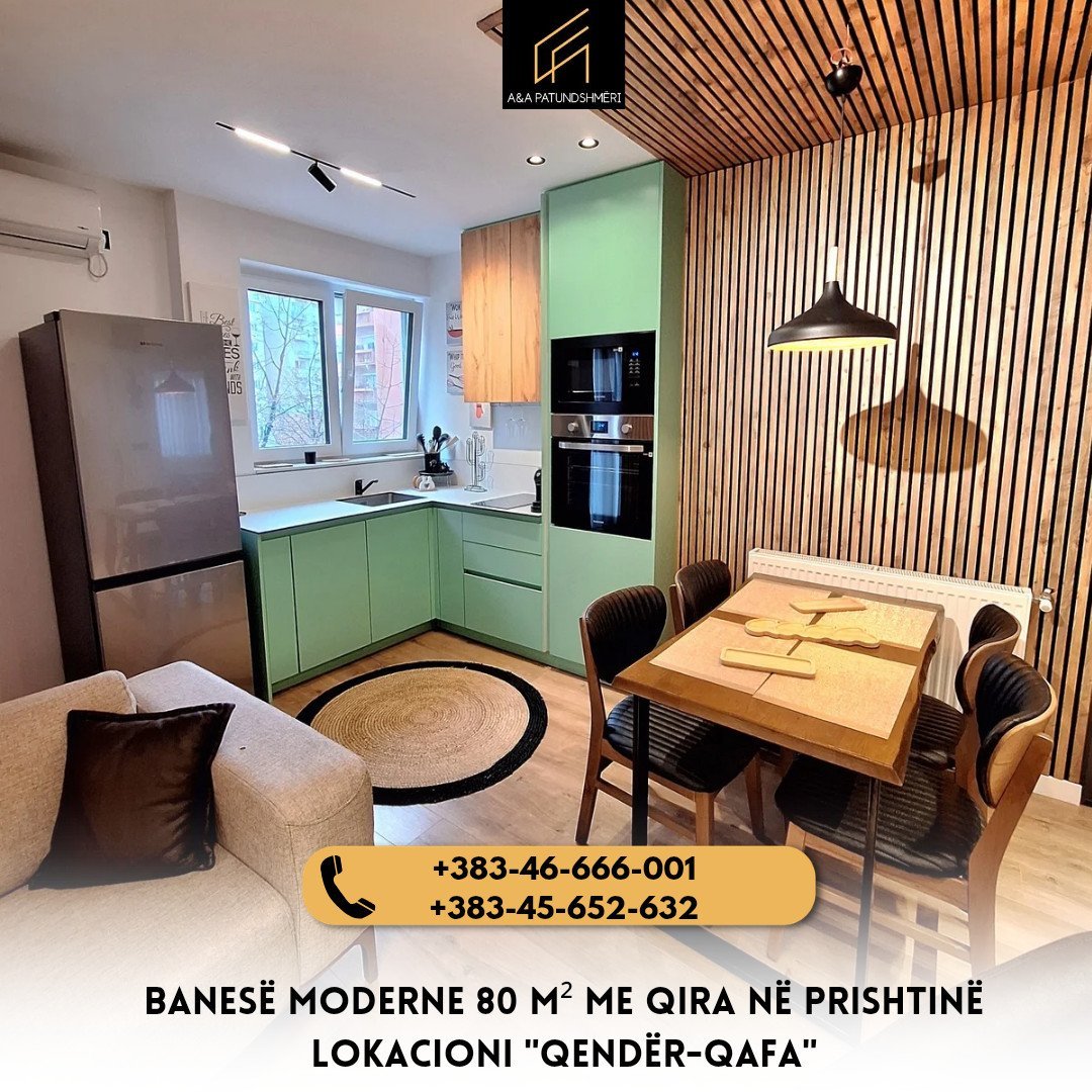 Banesë Moderne 80m² me Qira Prishtinë/Qendër