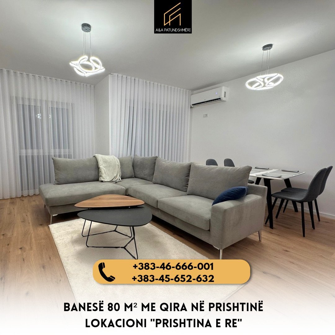 Banesë 80m² me Qira Prishtinë/Prishtina e Re