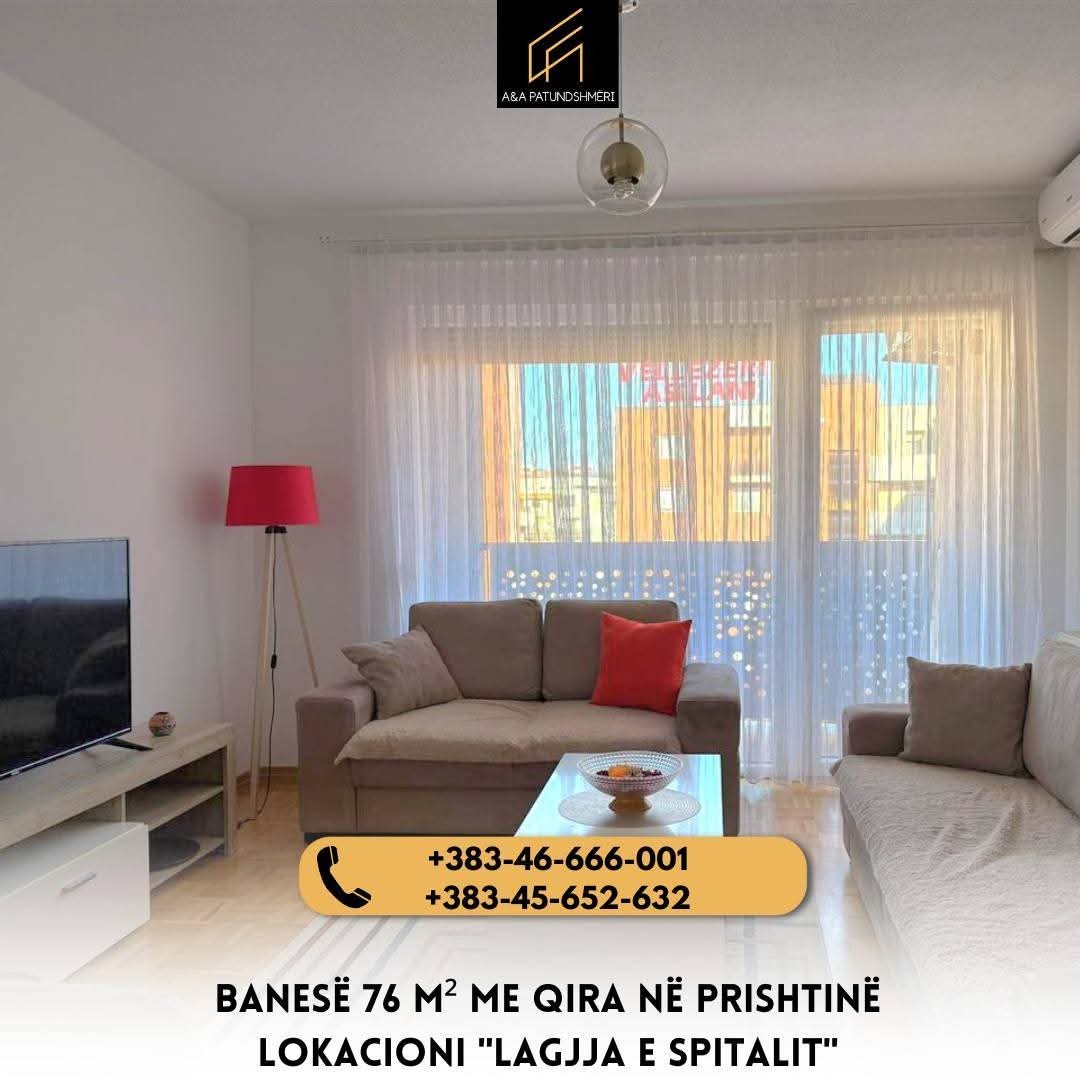 Banesë 76m² me Qira Prishtinë/Lagjja e Spitalit