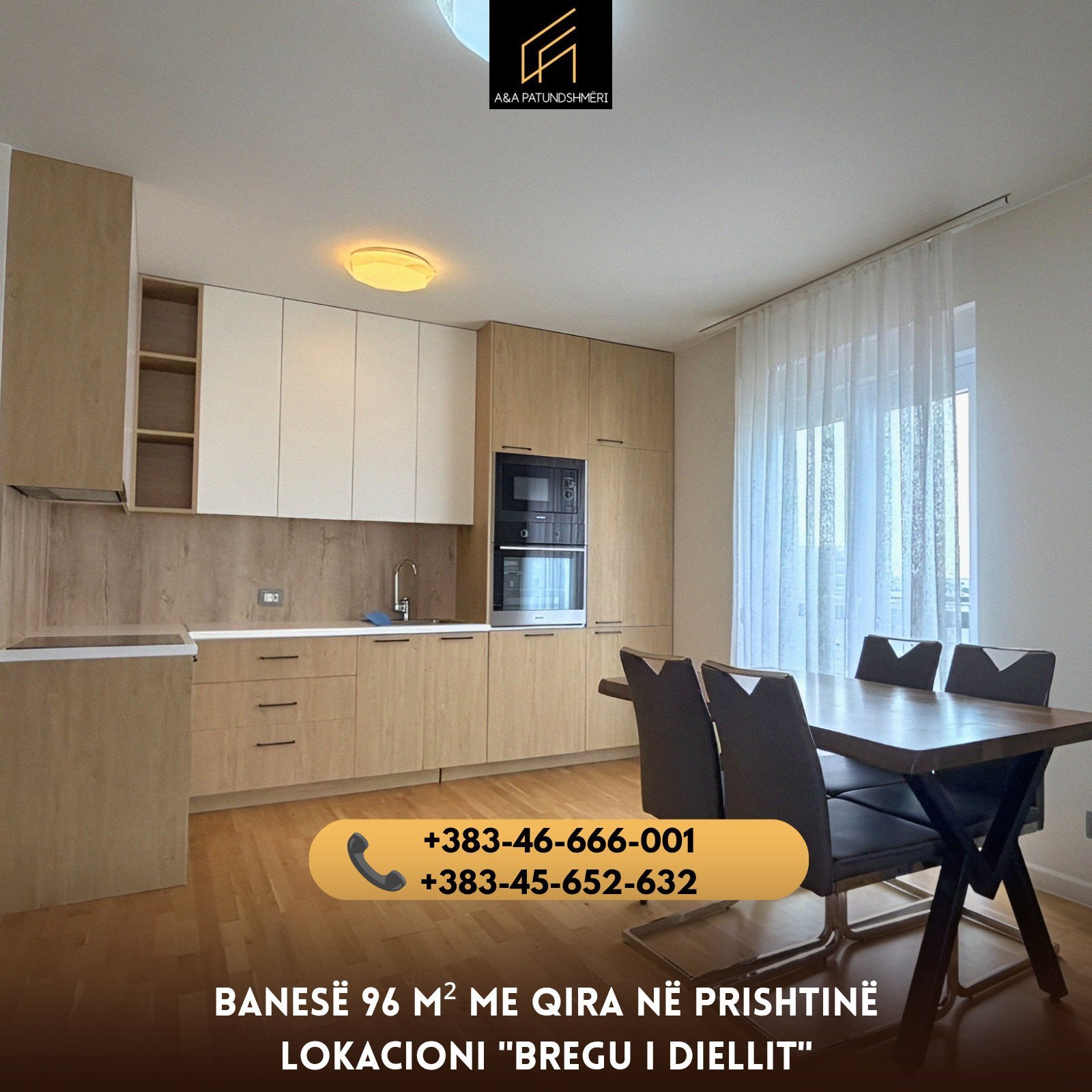 Banesë 96m² me Qira Prishtinë/Bregu i Diellit