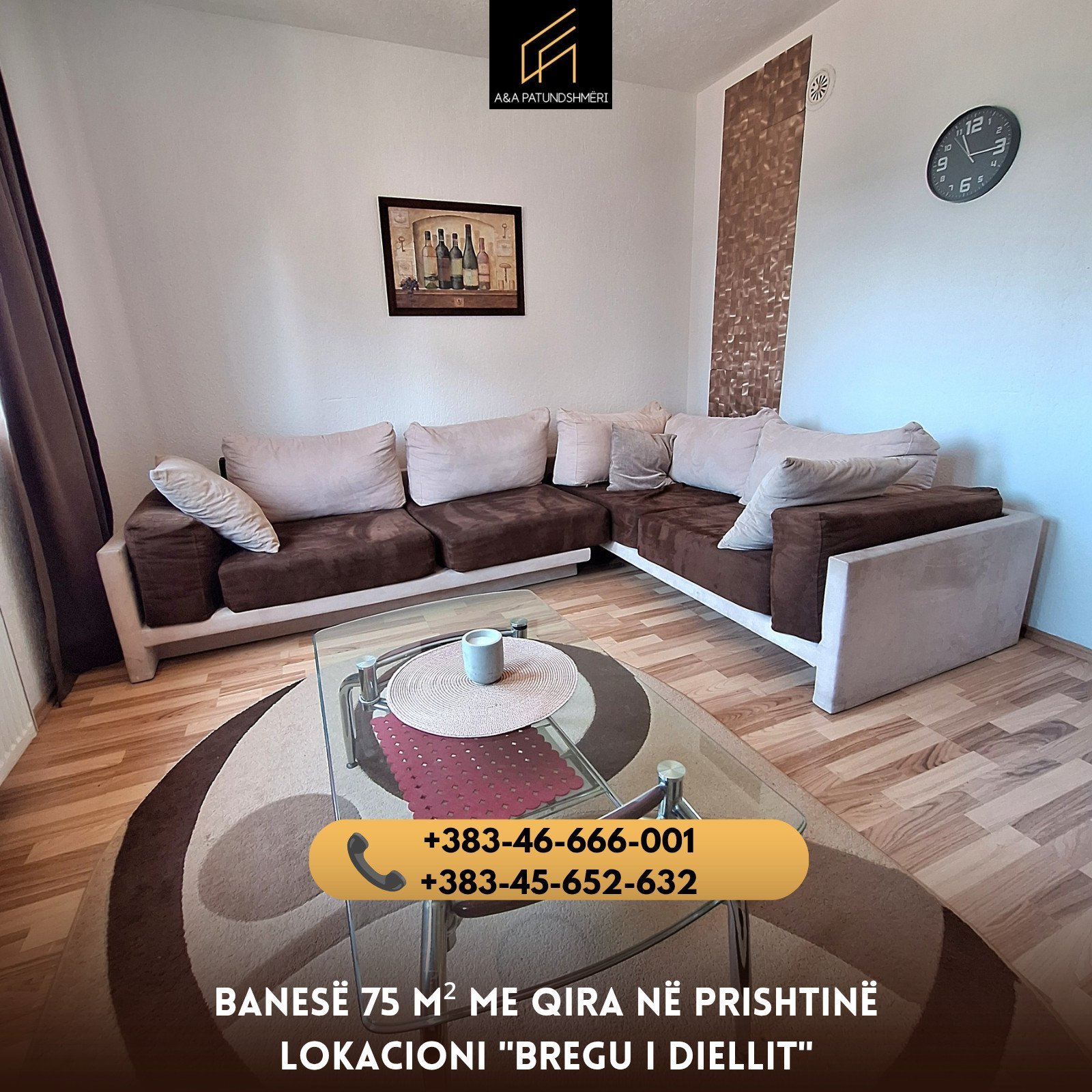 Banesë 75m² me Qira Prishtinë/Bregu i Diellit