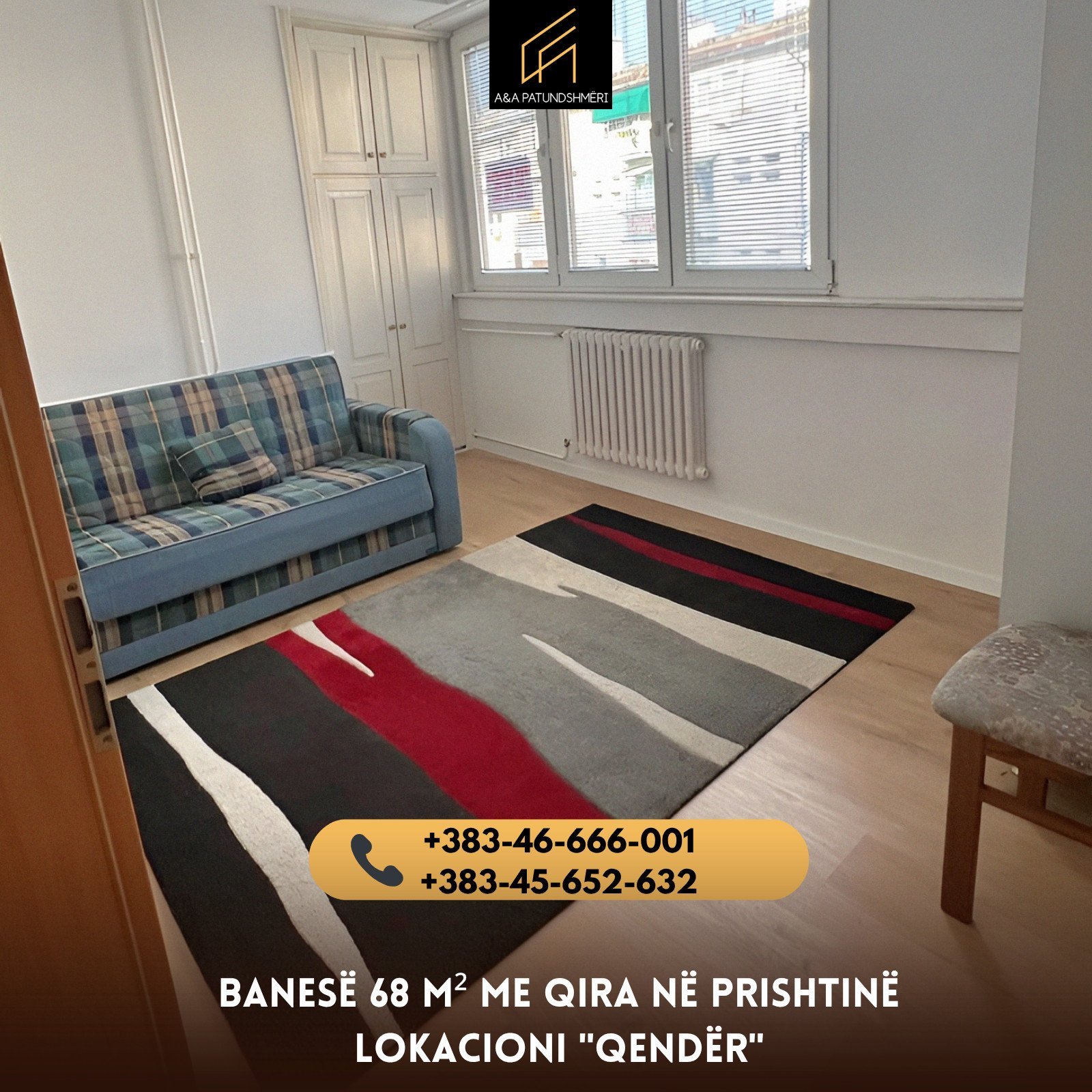 Banesë 68 m² me Qira Prishtinë/Qendër