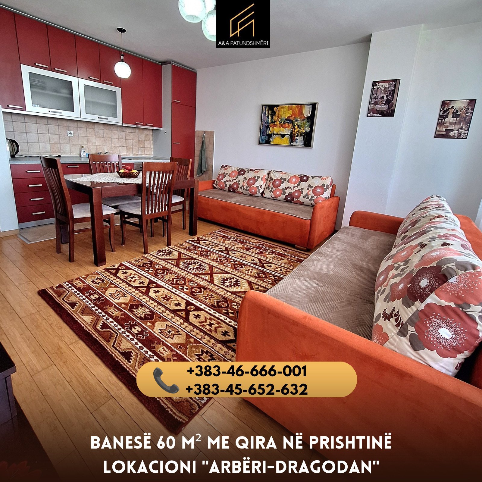 Banesë 60 m² me Qira Prishtinë/Arbëri
