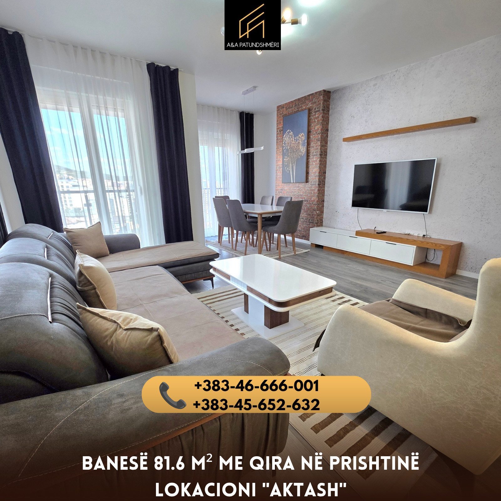 Banesë 81.6 m² me Qira Prishtinë/Aktash