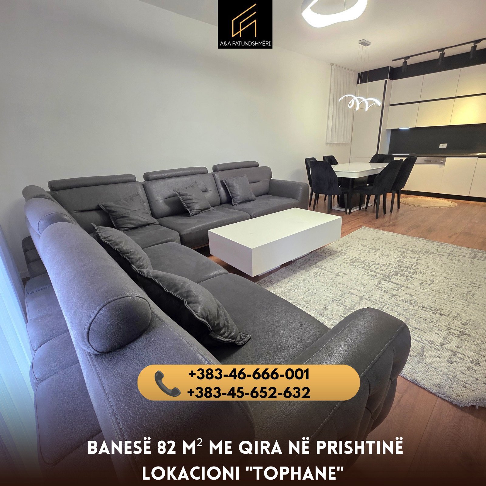 Banesë 82m² me Qira Prishtinë/Tophane