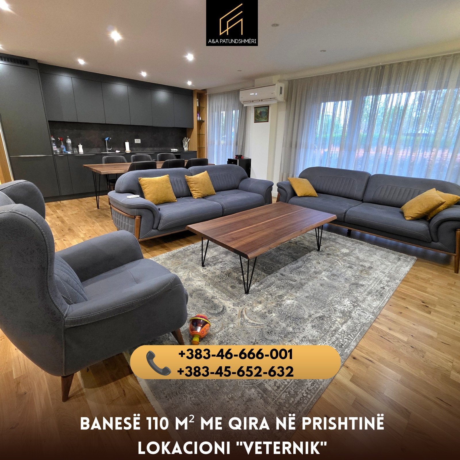 Banesë 110 m² me Qira Prishtinë/Veternik