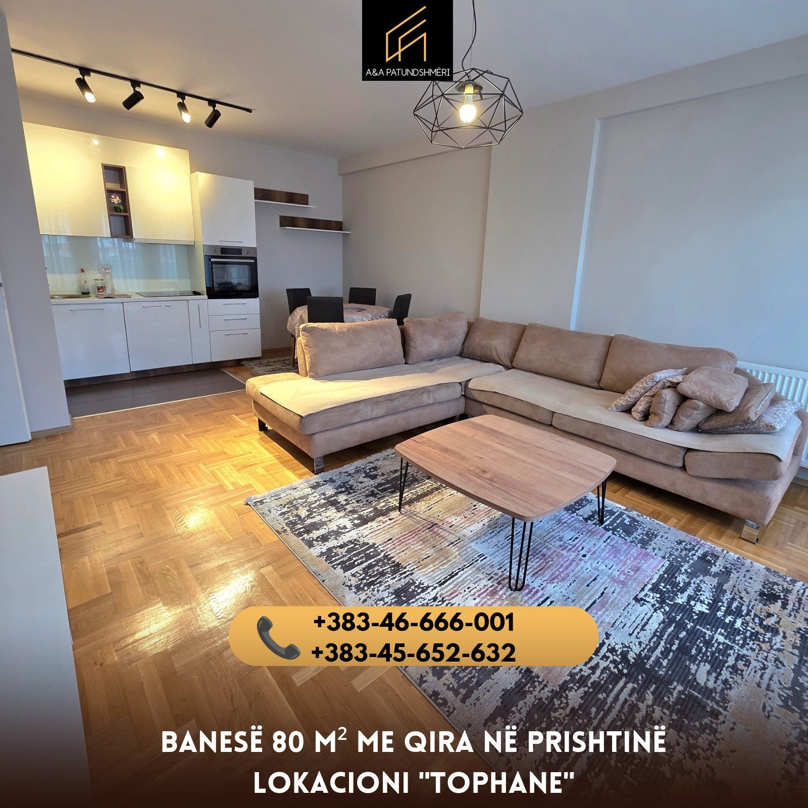 Banesë 80m² me Qira Prishtinë/Tophane