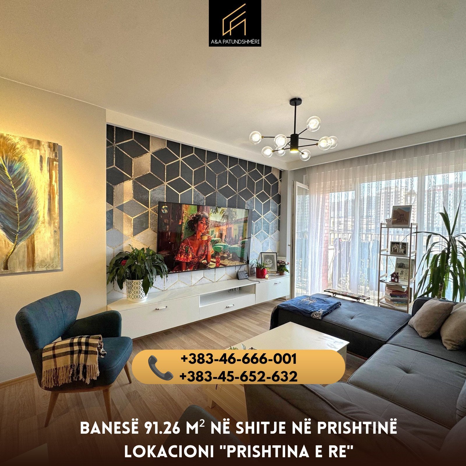 Banesë 91.26 m² në Shitje Prishtinë/Prishtina e Re