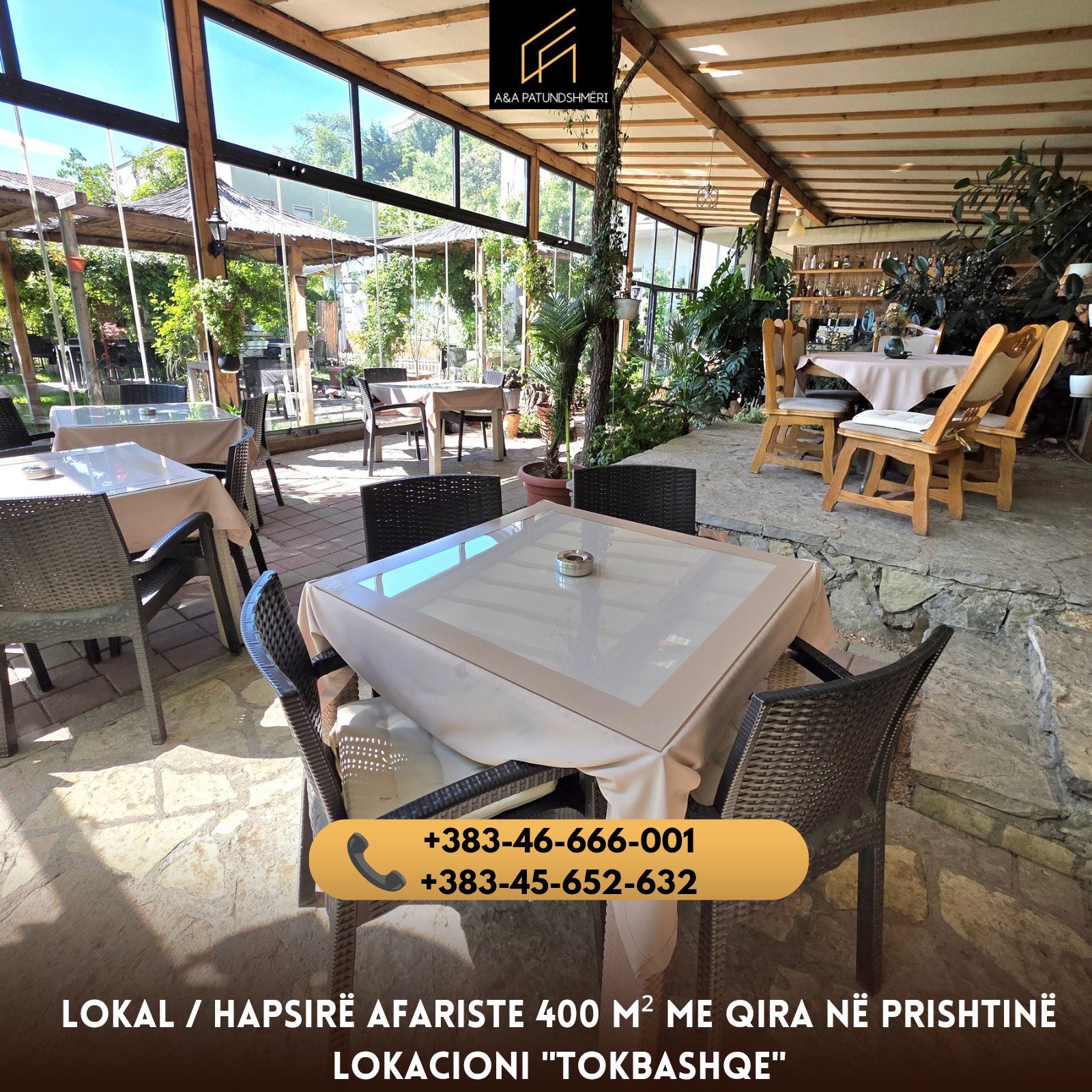 Hapsirë Afariste 400m² me Qira Prishtinë/Tokbashqe