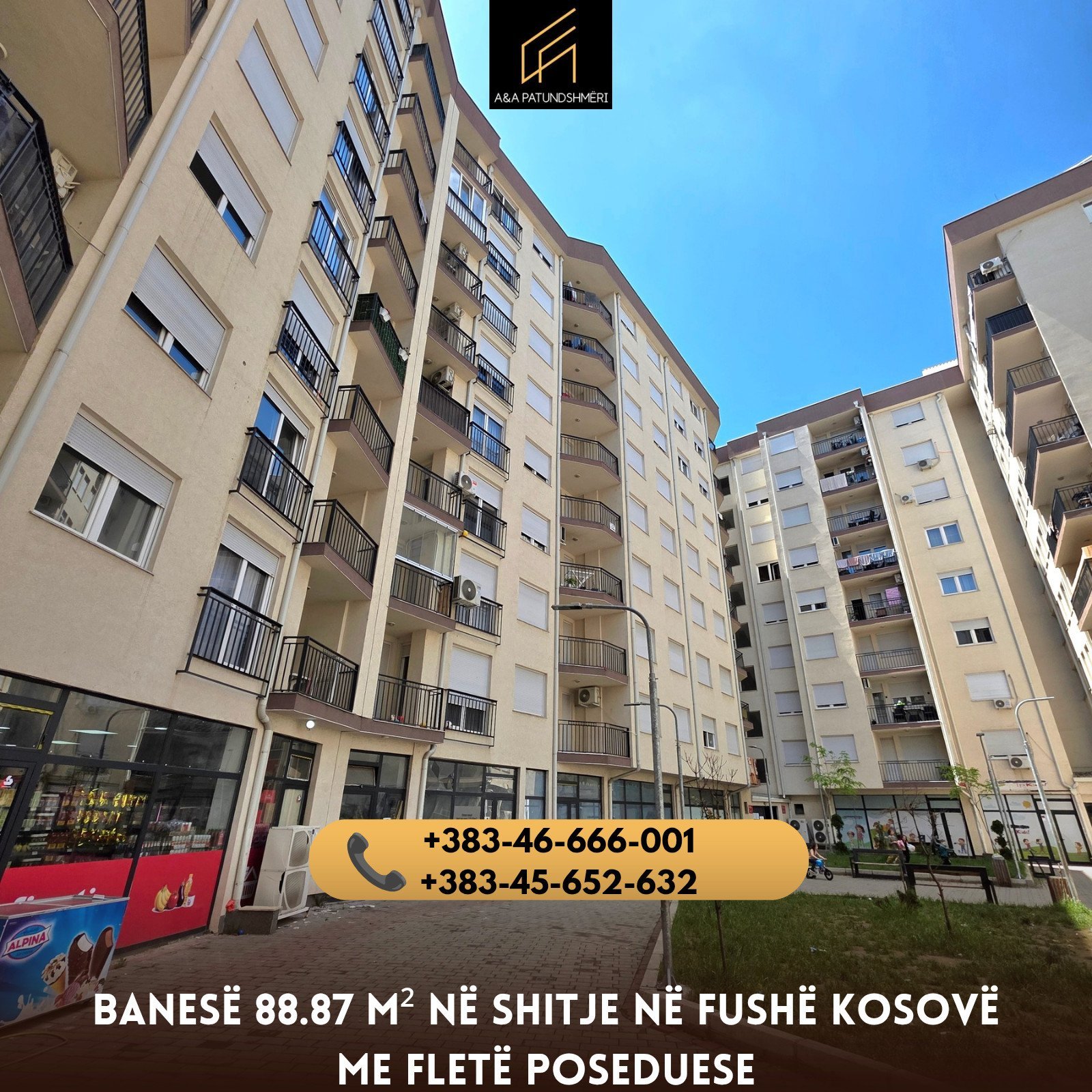 Banesë 88.87m² në Shitje Prishtinë/Fushë Kosovë-Bresje
