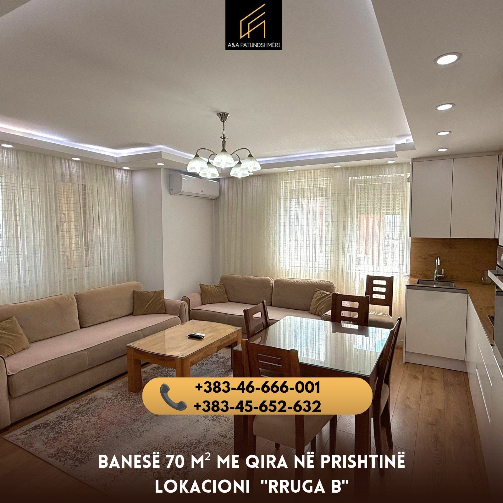 Banesë 70m² me Qira Prishtinë/Rruga B