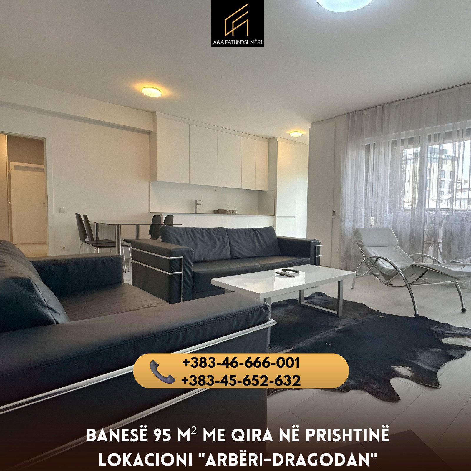 Banesë 95 m² me Qira Prishtinë/Arbëri