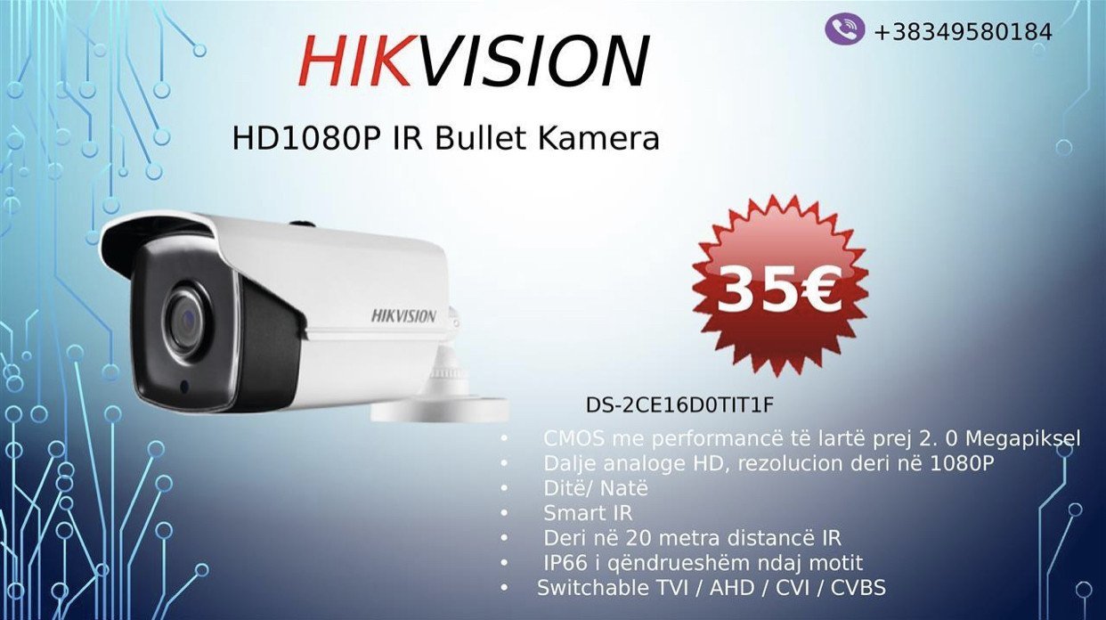 Kamera HIKVISION dhe Alarme SATEL