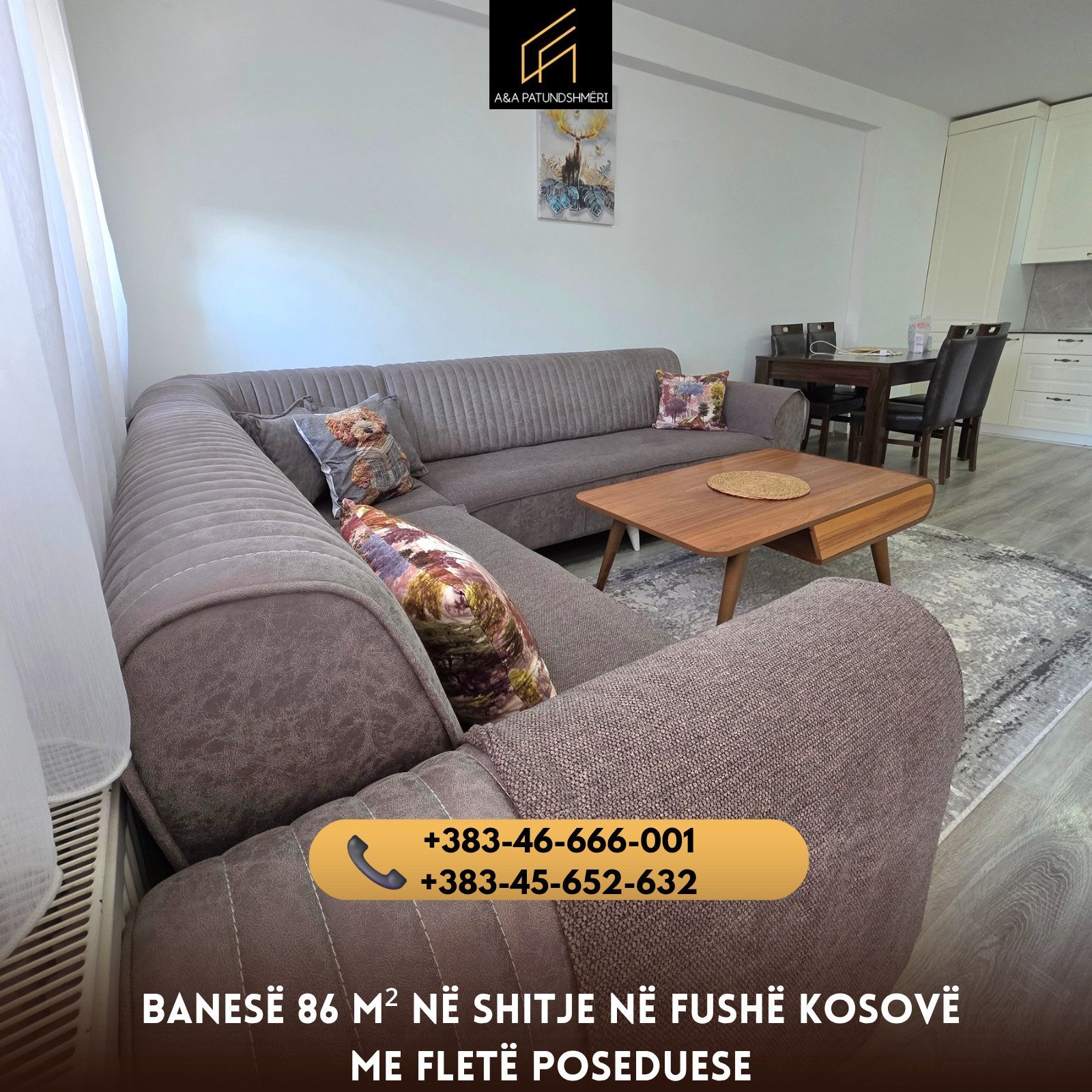 Banesë 86 m² në Shitje Fushë Kosovë me Fletë Poseduese