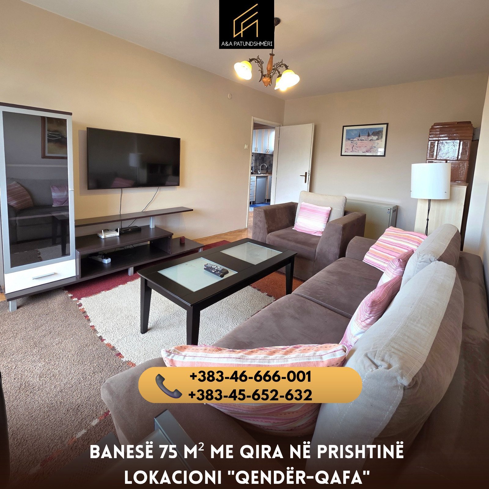 Banesë 75m² me Qira Prishtinë/Qendër-Qafa