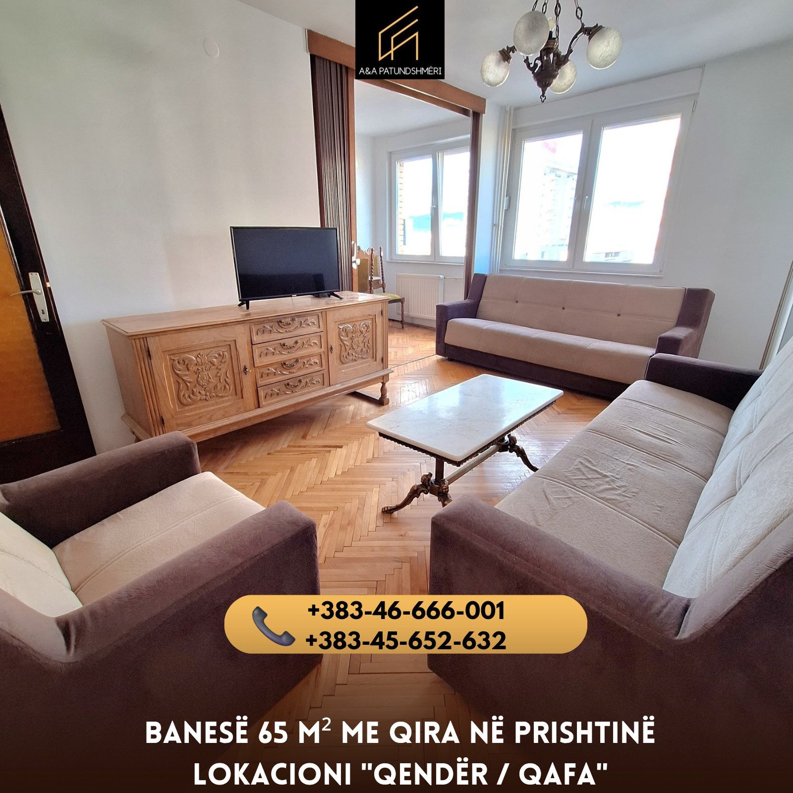 Banesë 65 m² me Qira Prishtinë/Qendër-Qafa