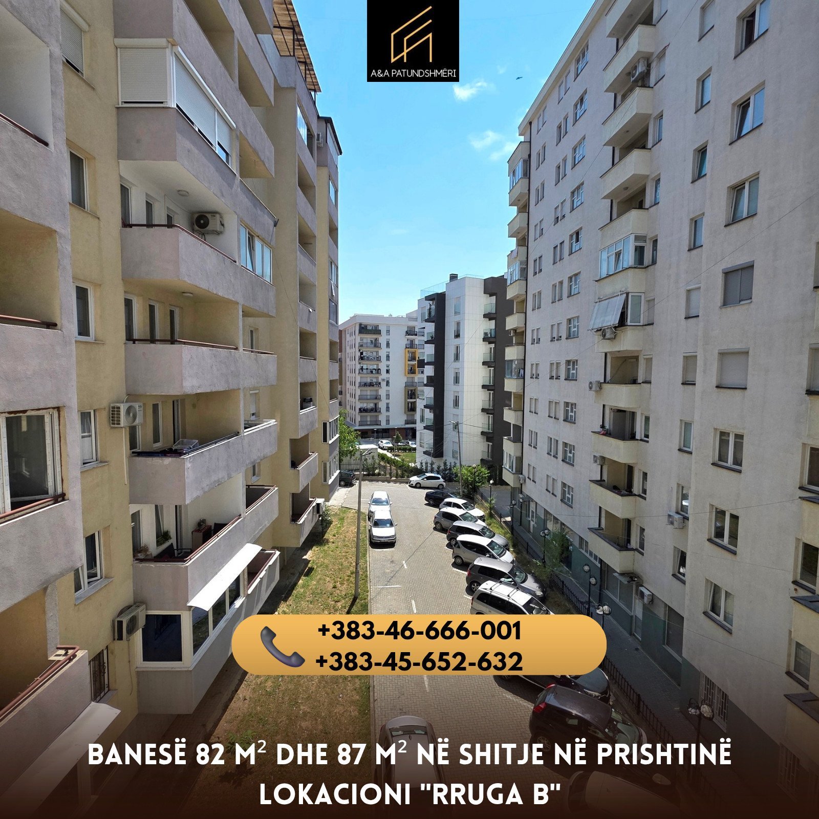 Banesë 82m² dhe 87m² në Shitje Prishtinë/Rruga B