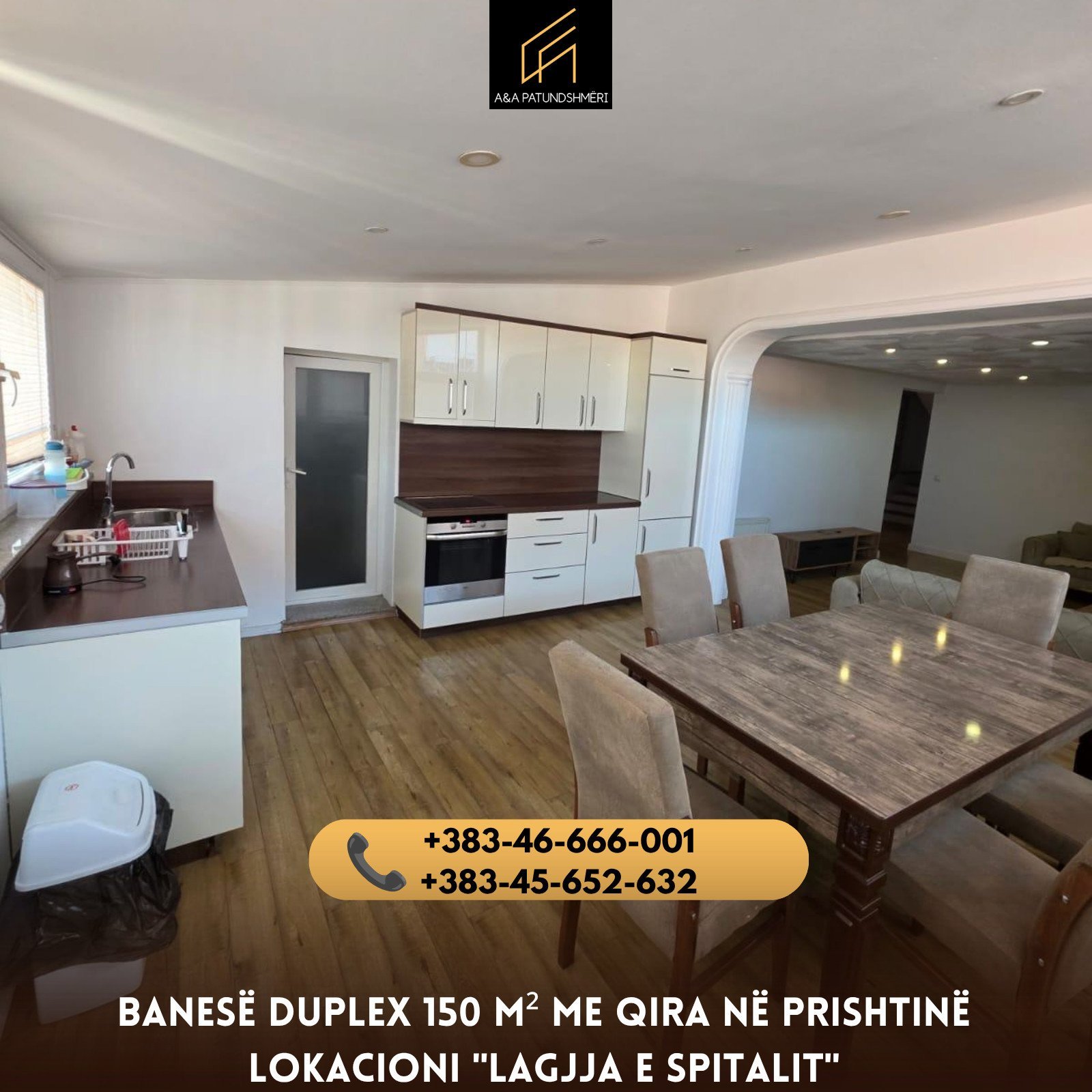 Banesë Duplex 150m² me Qira Prishtinë/Lagjja e Spitalit