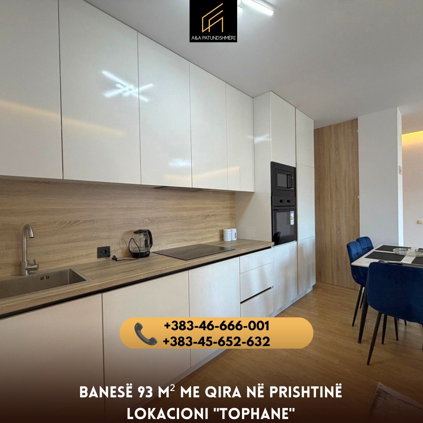 Banesë 93m² me Qira Prishtinë/Tophane