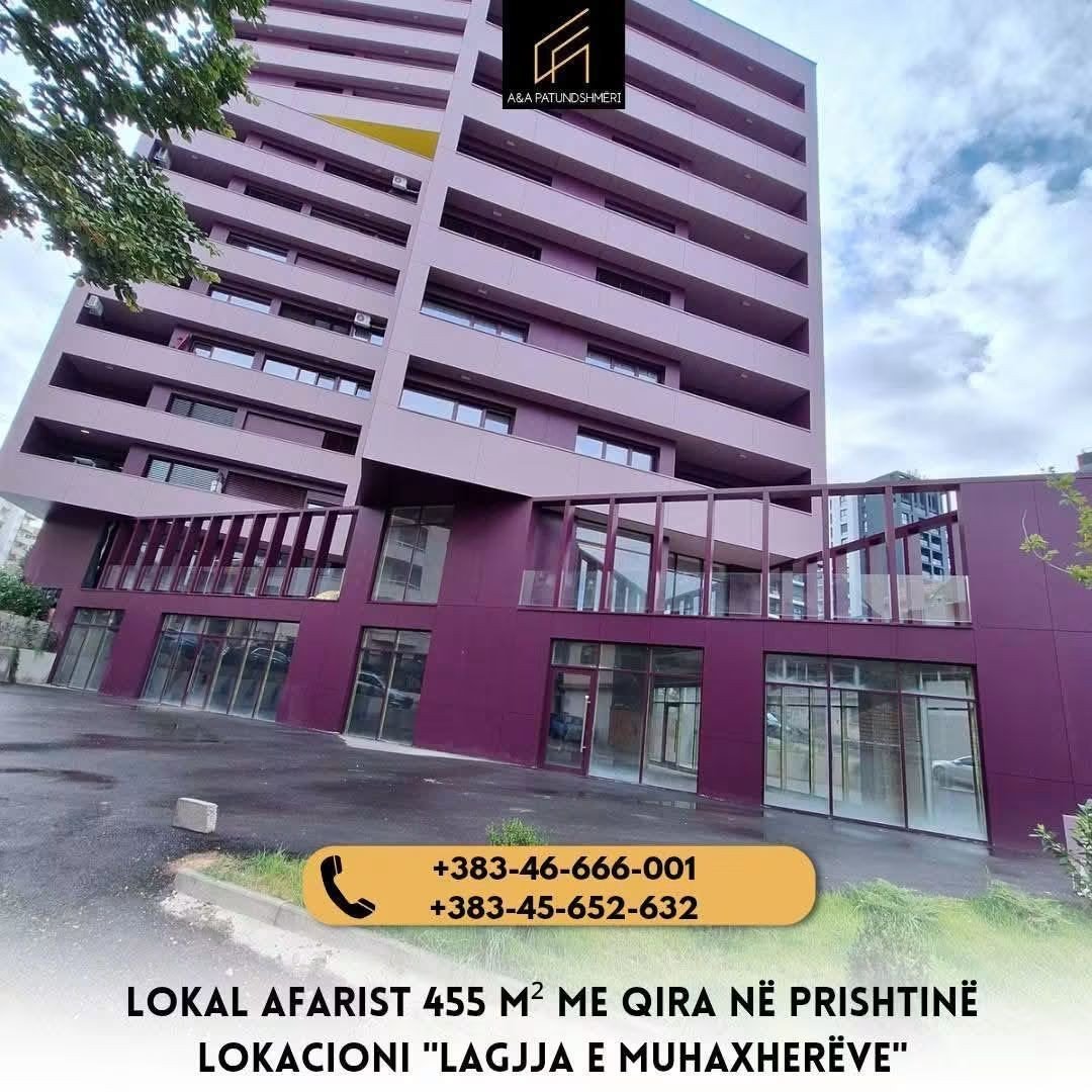 Lokal 455m² me Qira Prishtinë/Lagjja e Muhaxherëve