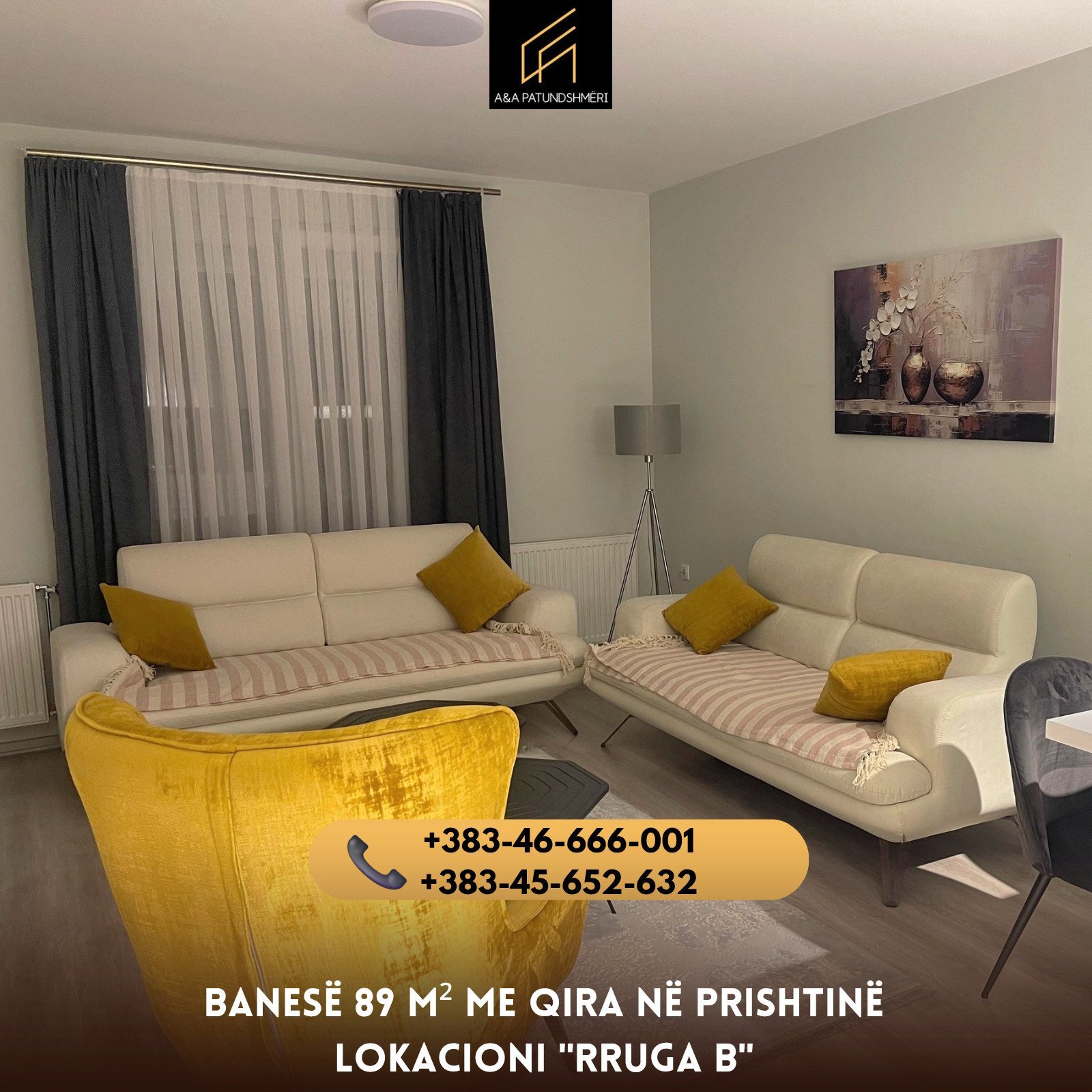 Banesë 89m² me Qira Prishtinë/Rruga B