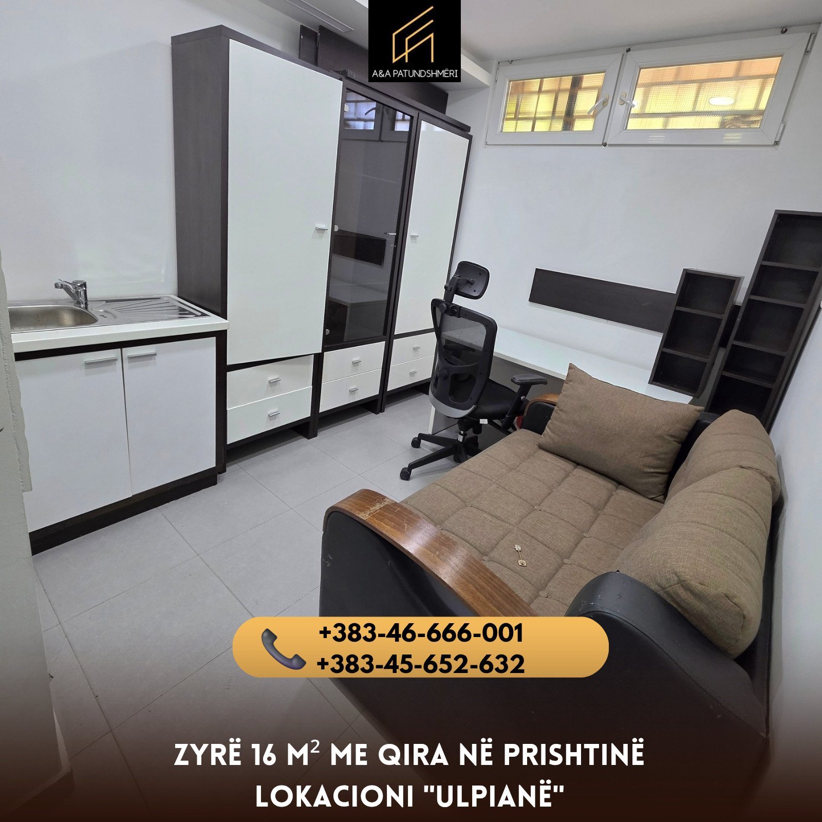Banesë/Zyrë 16m² me Qira Prishtinë/Ulpianë