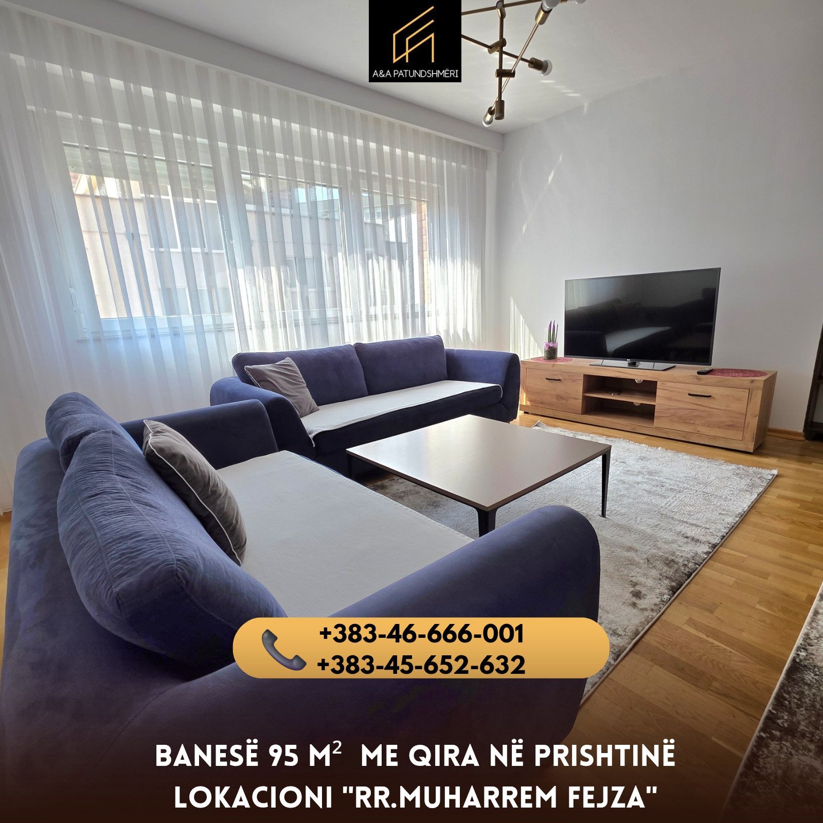 Banesë 95m² me Qira Prishtinë/Muharrem Fejza-Mati 1