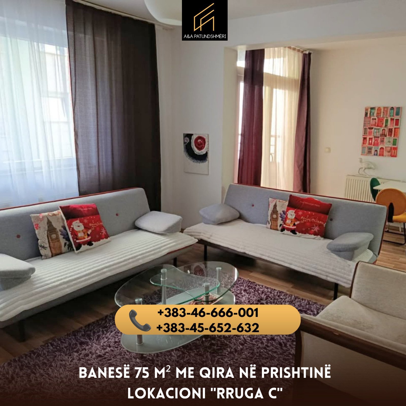 Banesë 75m² me Qira Prishtinë/Rruga C