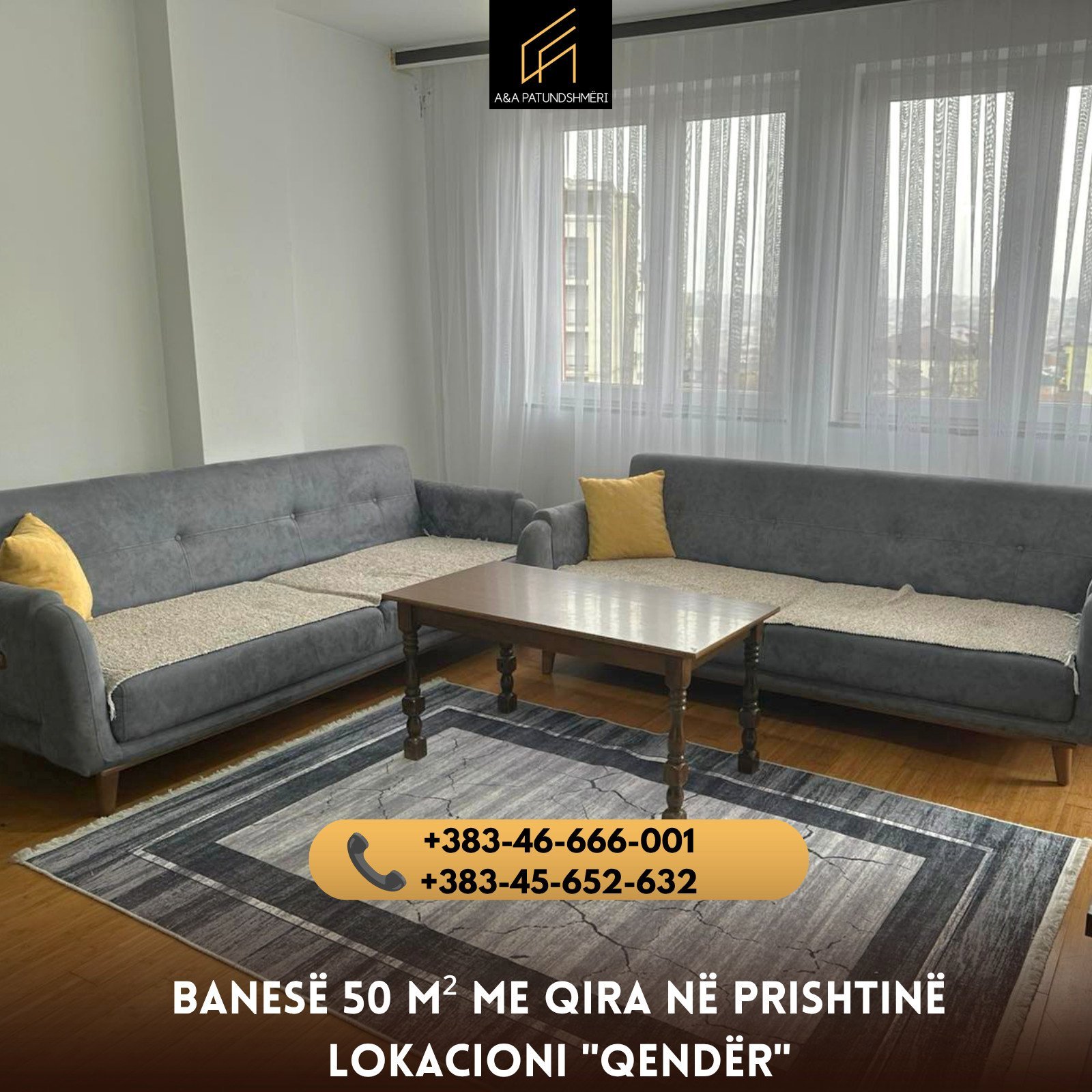 Banesë 50m² me Qira Prishtinë/Qendër