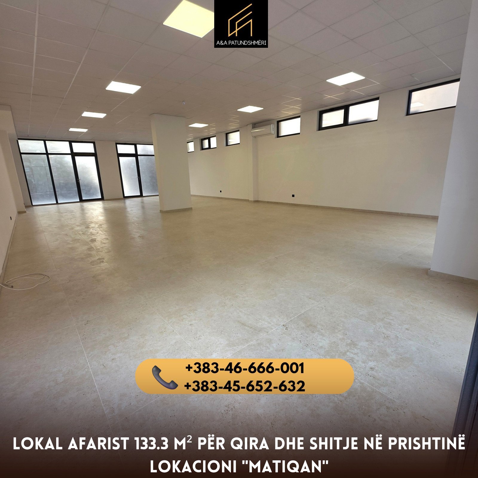 Lokal Afarist 133.3m² për Qira dhe Shitje Prishtinë/Matiqan