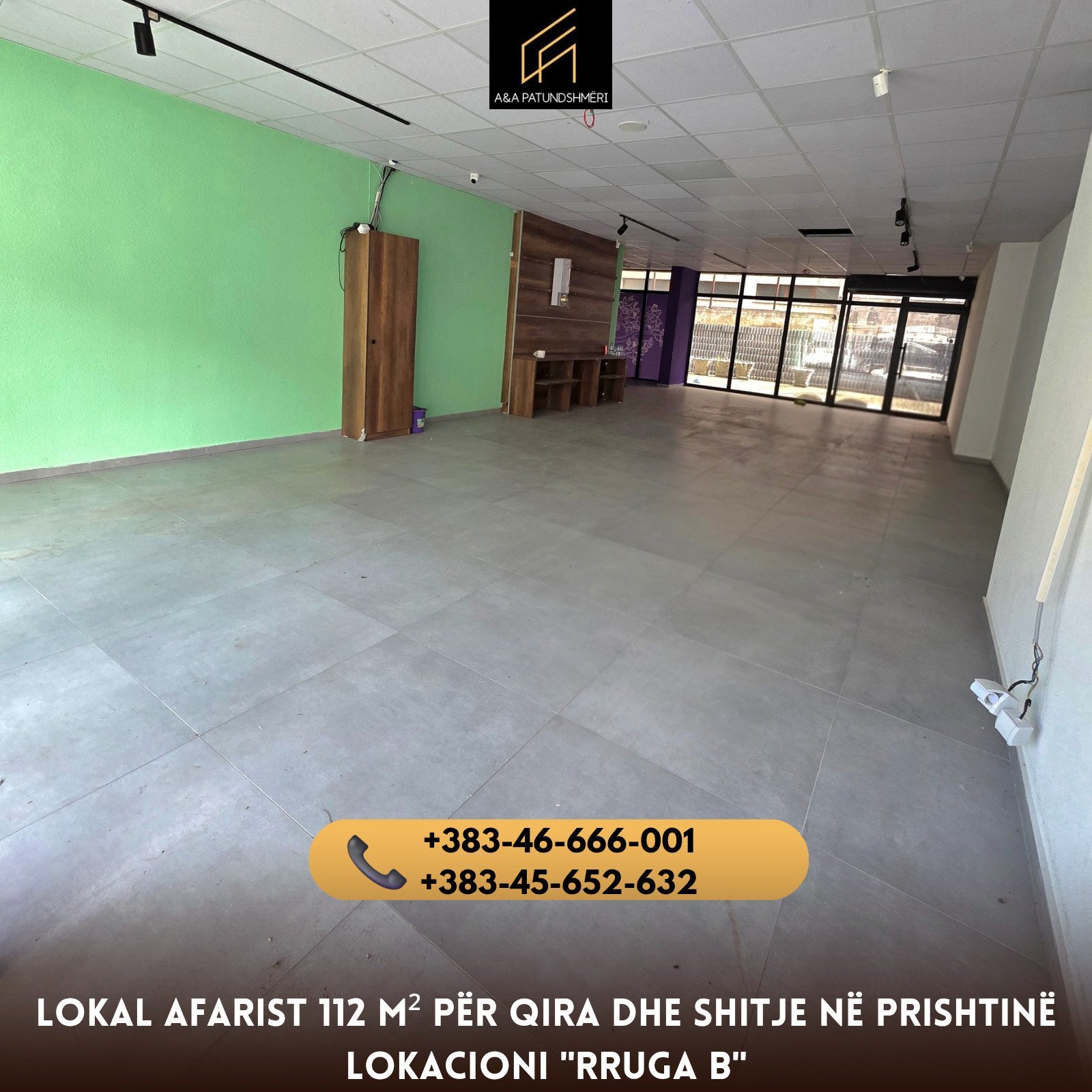 Lokal Afarist 112m² për Qira dhe Shitje Prishtinë/Rruga B