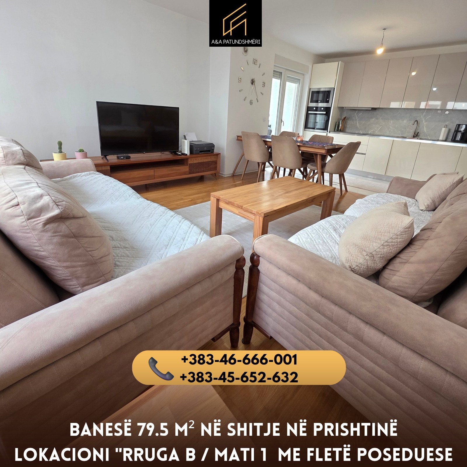 Banesë 79.5m² në Shitje Prishtinë "Rruga B / Mati 1