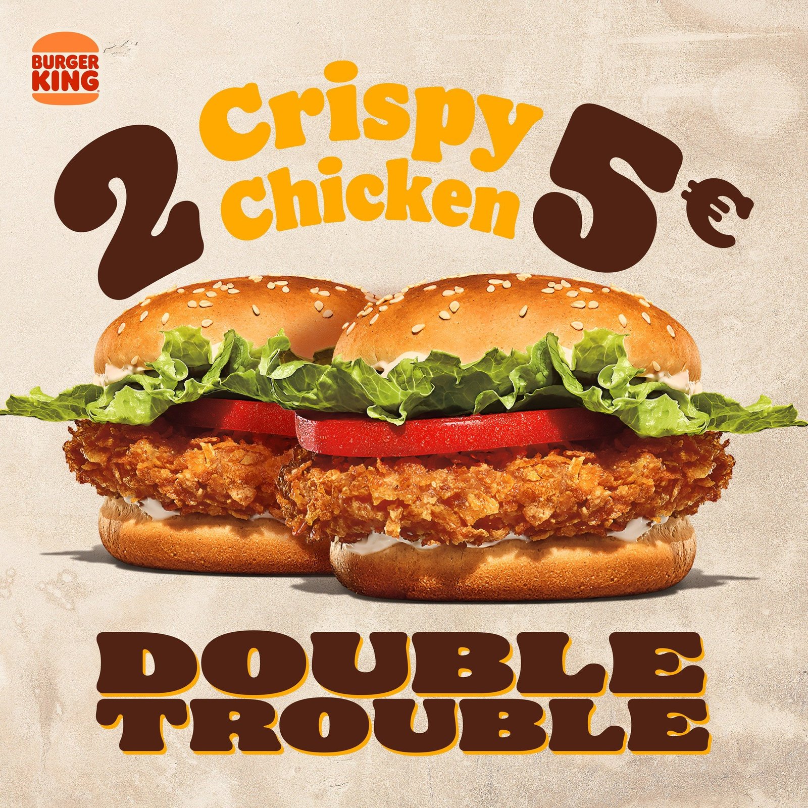 Burger King - 2 Crispy Chicken për 5€