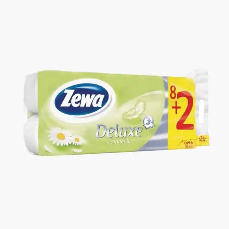 Zewa 8+2 Rolls Deluxe Camomile 3 Ply