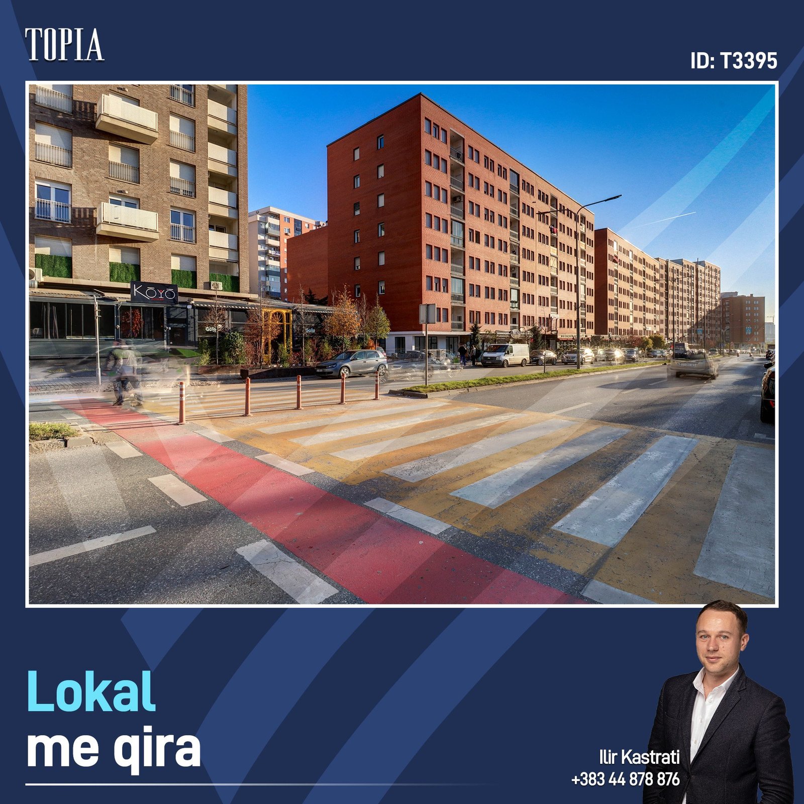 Lokal 210m2 me qira në lagjen Mati 1 – Rruga B