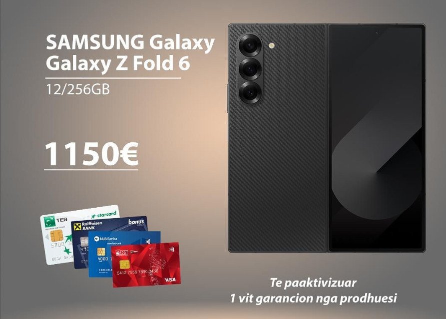 Galaxy Z Fold 6 1150 euro