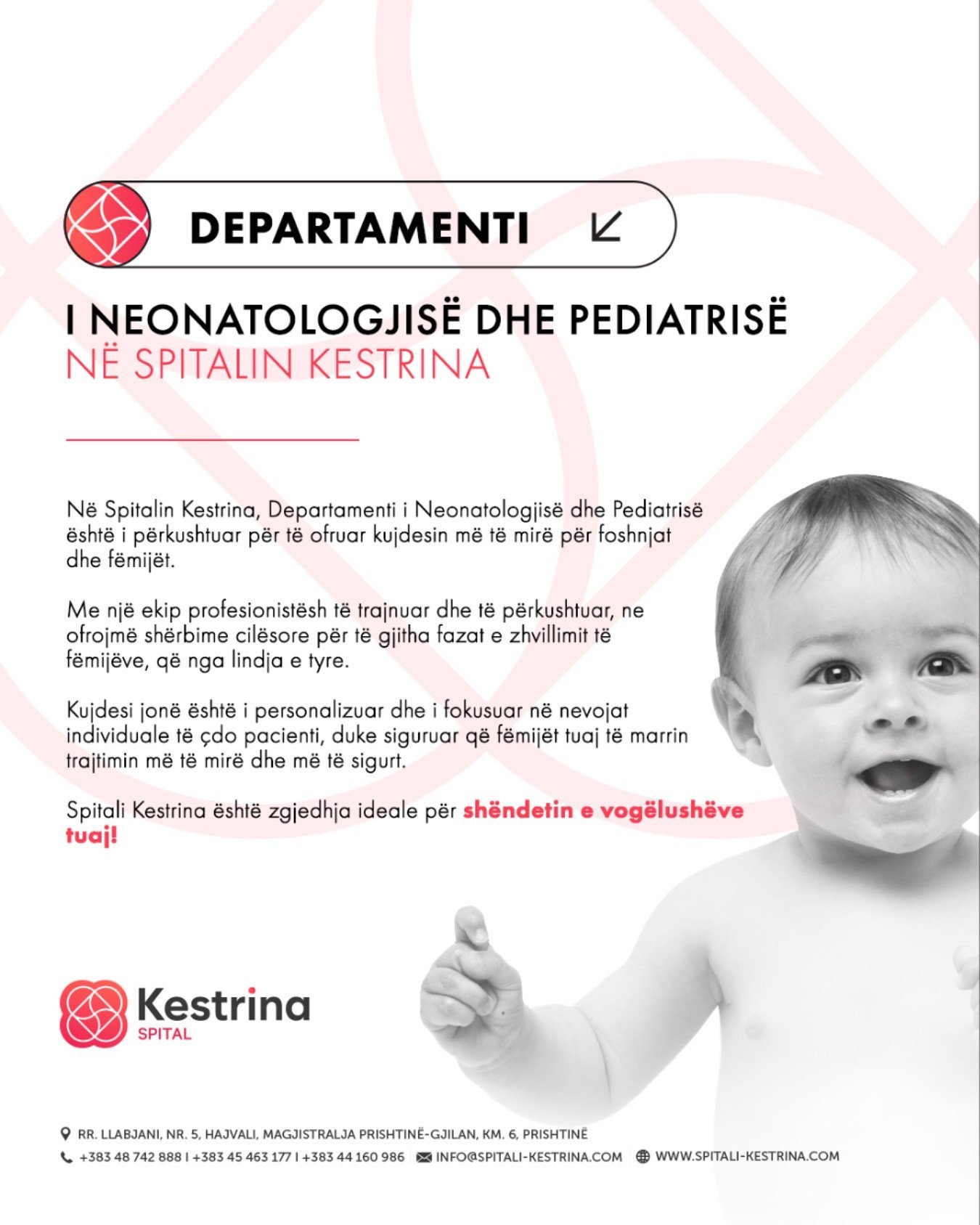 Departamentin e Neonatologjisë dhe Pediatrisë